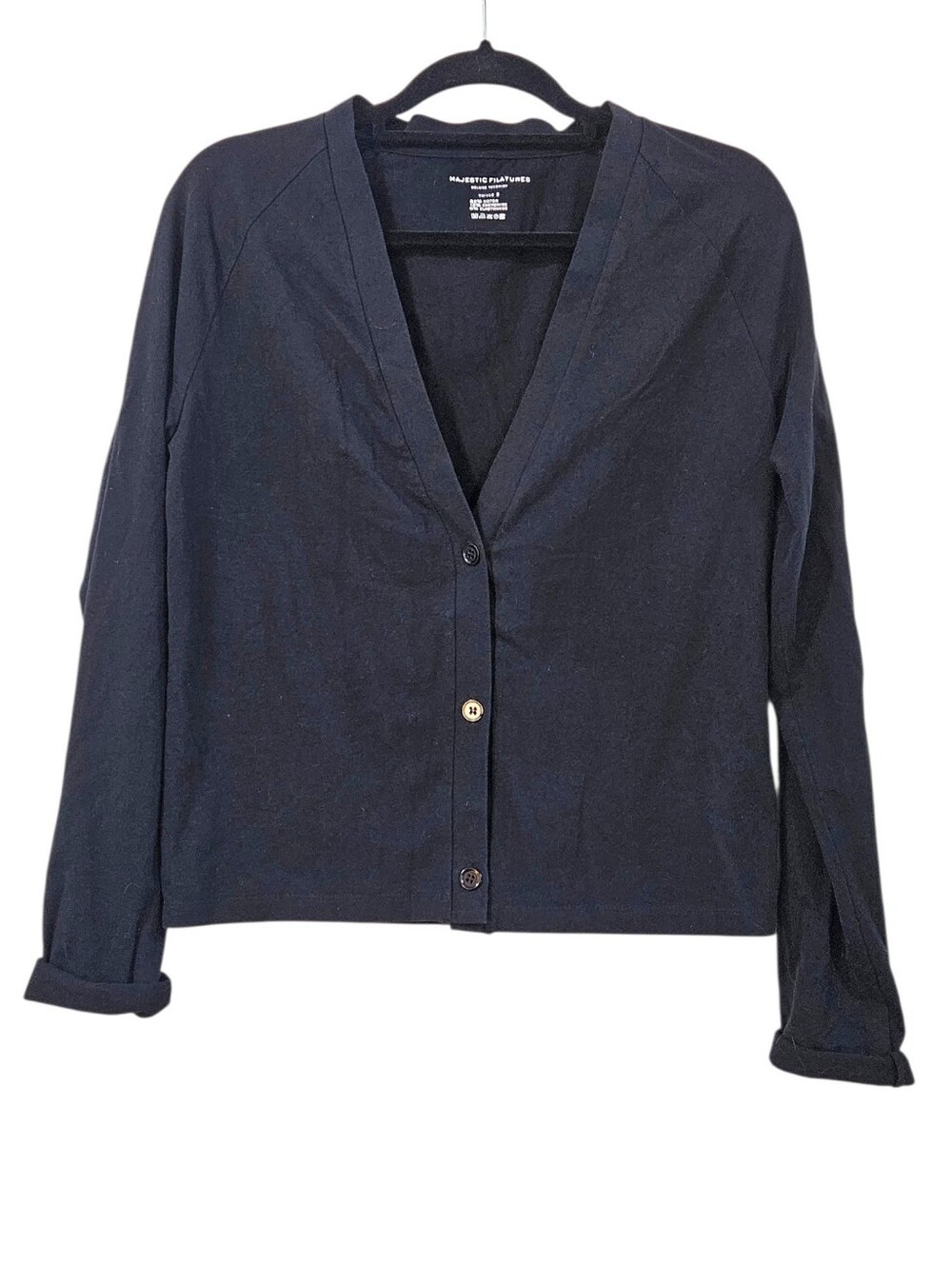 Majestic Filatures V-neck Button Down Long-Sleeve Cardigan Size 2/XS